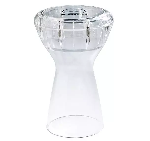 Darbuka Dry-Wet Hand Drum w/ Bag - Clear