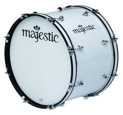 Majestic Percussion - Grosse caisse de parade 24x14 - Blanc lustr