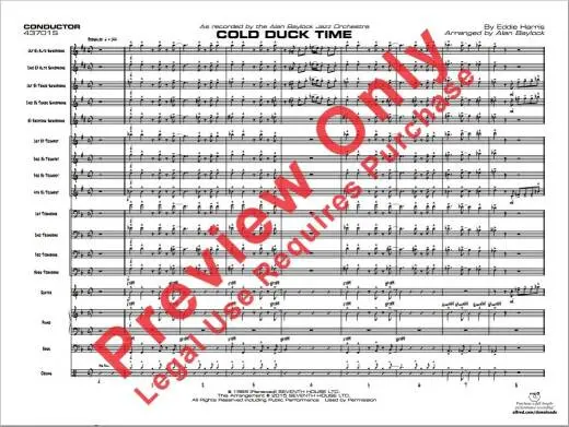 Cold Duck Time - Harris/Baylock - Jazz Ensemble - Gr. 4