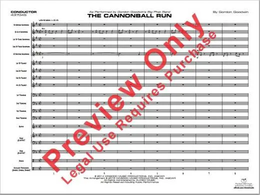 The Cannonball Run - Goodwin - Jazz Ensemble - Gr. 5