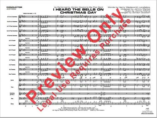 I Heard the Bells on Christmas Day - Longfellow /Marks /Goodwin - Jazz Ensemble - Gr. 6