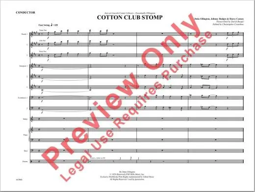 Cotton Club Stomp - Ellington/Hodges/Carney - Jazz Ensemble - Gr. 4