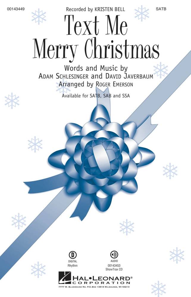 Text Me Merry Christmas - Schlesinger /Javerbaum /Emerson - SATB