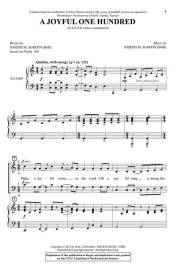 A Joyful One Hundred - Martin - SATB