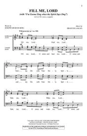 Fill Me Lord - Nix/Graham- SATB