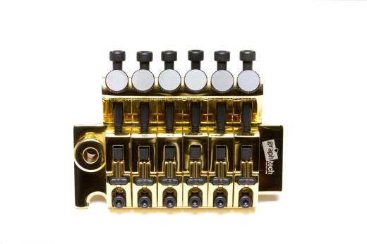 Graph Tech - LB63 FR Style Locking Bridge with String Savers - Gold