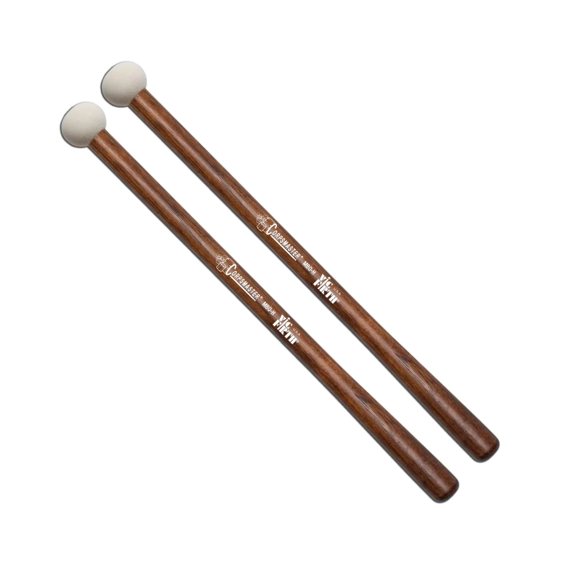 Corpsmaster Bass Drum Sticks - L 14 1/8\'\', Head 1 1/4\'\' x 1\'\'