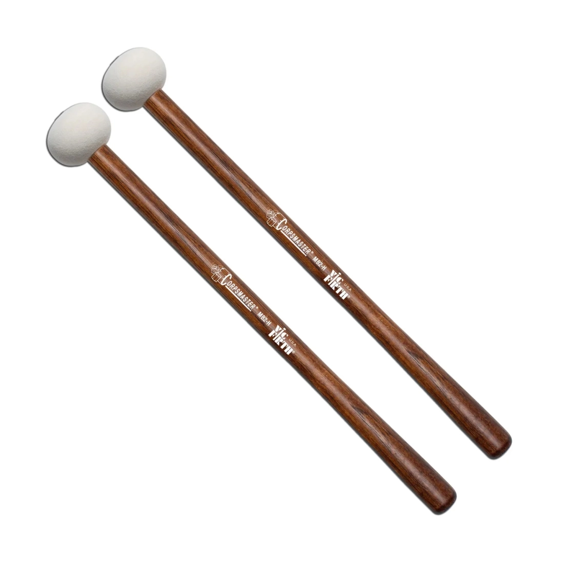 Corpsmaster Bass Drum Sticks - L 14 1/8\'\', Head 1 3/4\'\' x 1 5/16\'\'