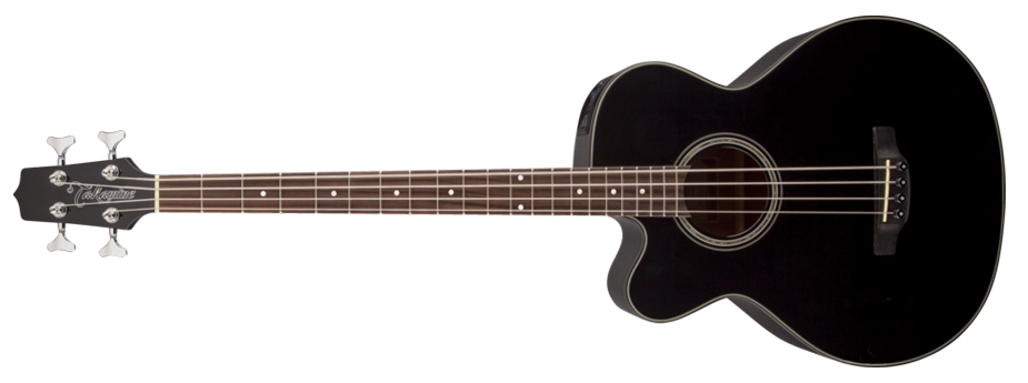 G Series Acoustic Electric Bass Guitar w/ Venetian Cutaway - Black, Left Handed