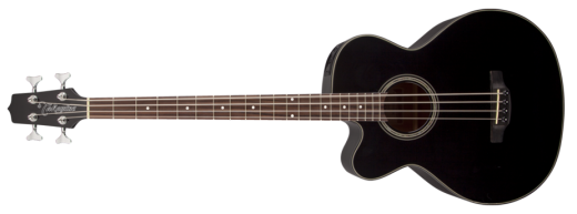 Takamine - G Series Acoustic Electric Bass Guitar w/ Venetian Cutaway - Black, Left Handed