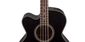 G Series Acoustic Electric Bass Guitar w/ Venetian Cutaway - Black, Left Handed