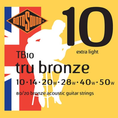 Rotosound - Tru Bronze 80/20 Acoustic Guitar Set 10-50