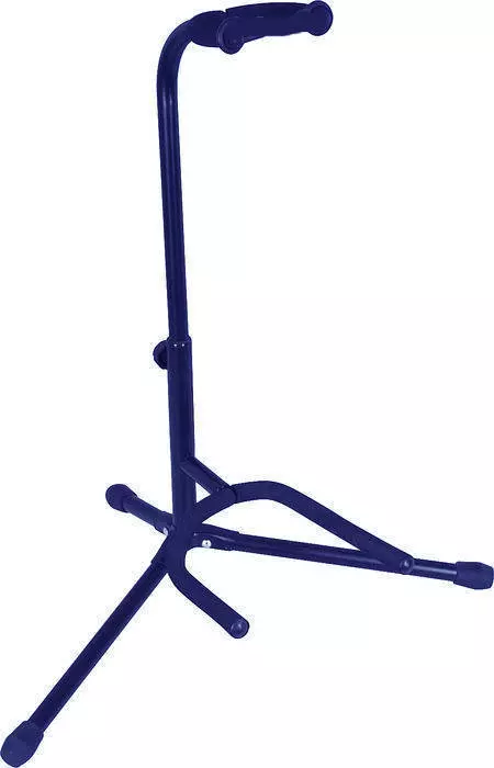Deluxe Universal Guitar Stand with Safety Guard - Blue