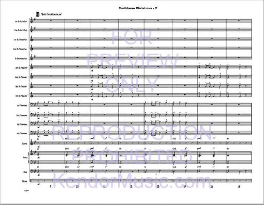Caribbean Christmas - Beach/Shutack - Jazz Ensemble - Gr. Medium Easy