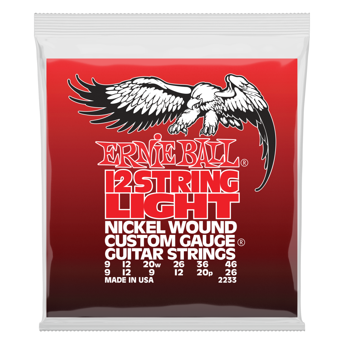 Nickel Wound 12 String Electric Guitar Strings - Light .009-.046