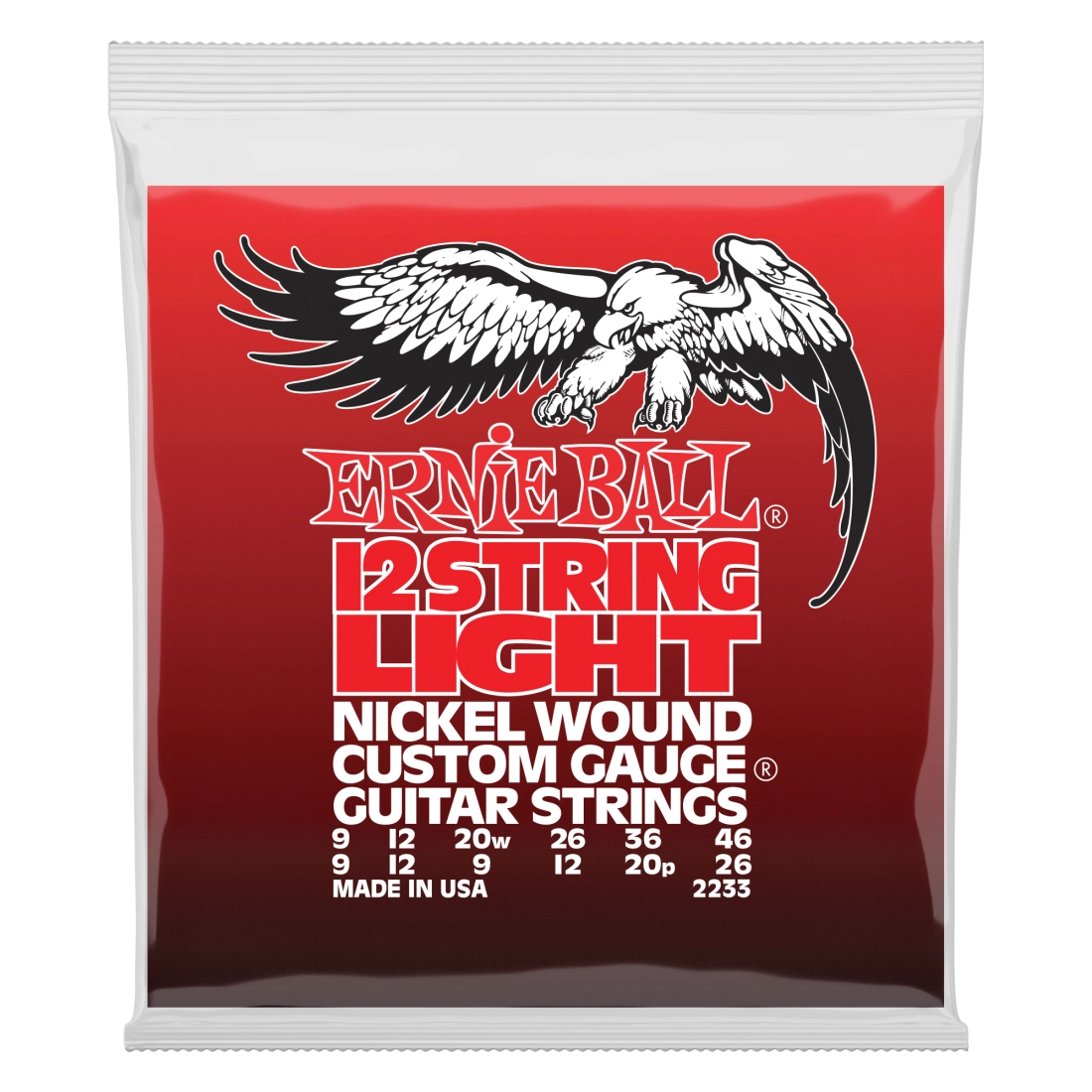 Nickel Wound 12 String Electric Guitar Strings - Light .009-.046