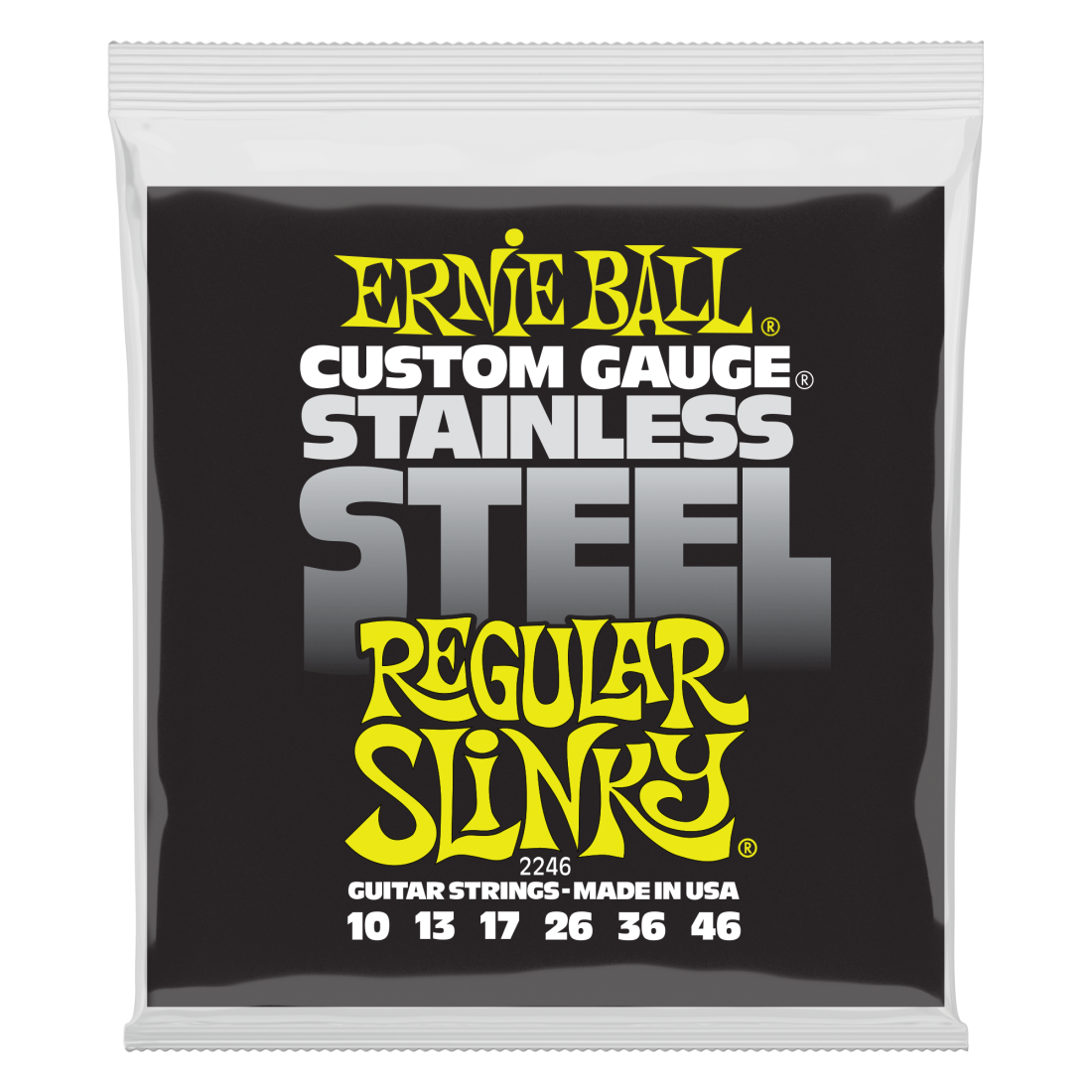Regular Slinky Stainless Steel Wound Electric Guitar Strings - 10-46