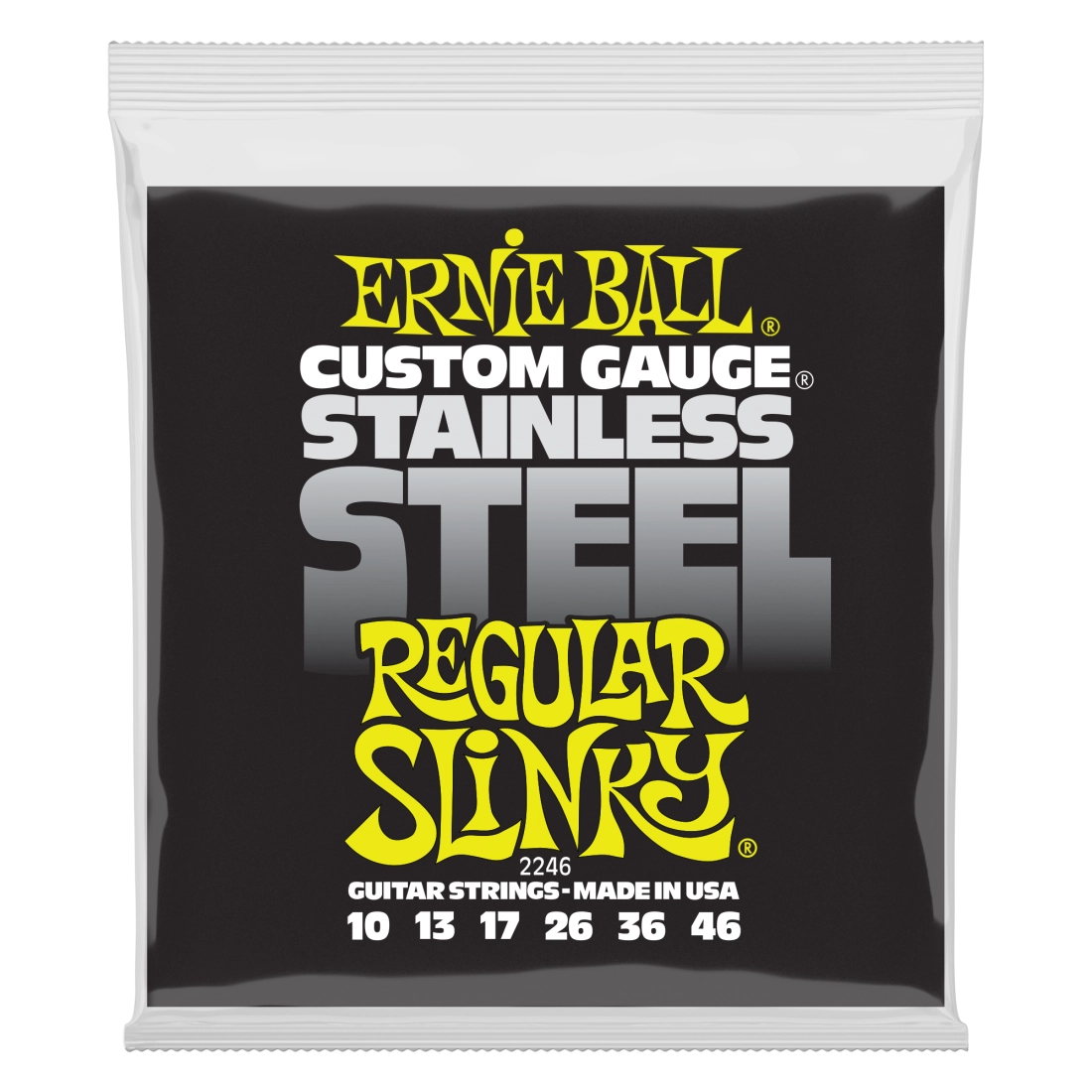 Regular Slinky Stainless Steel Wound Electric Guitar Strings - 10-46