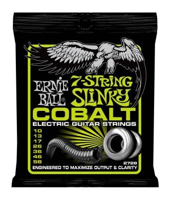 Ernie Ball - Cobalt Slinky 7 String Guitar Strings - Regular .010-.056