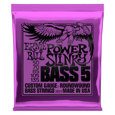 Ernie Ball - Nickel Wound Power Slinky 5 String Bass Strings - .050-.135