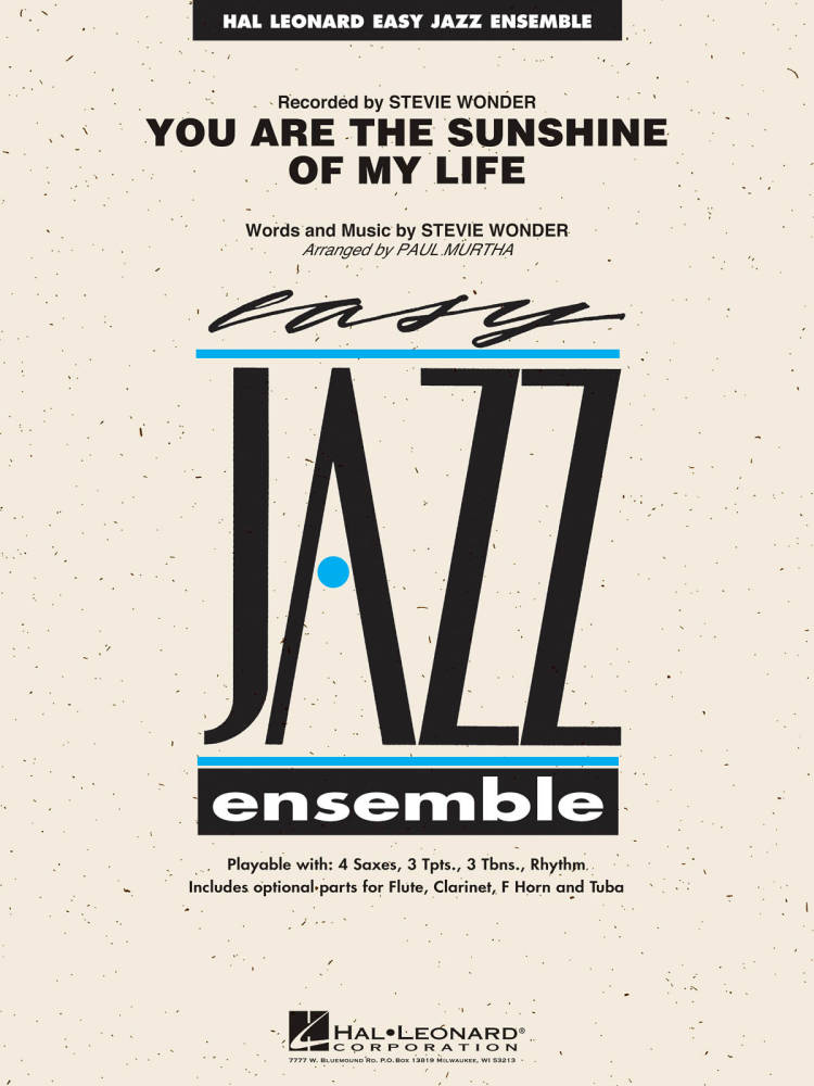 You Are the Sunshine of My Life - Wonder/Murtha - Jazz Ensemble - Gr. 2