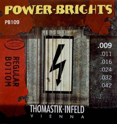 Power Brights Regular Bottom Guitar Strings - Light