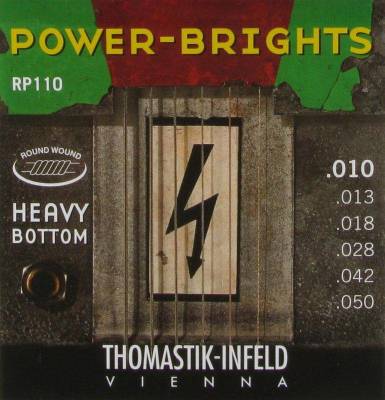 Power Brights Heavy Bottom Guitar Strings - Medium/Light