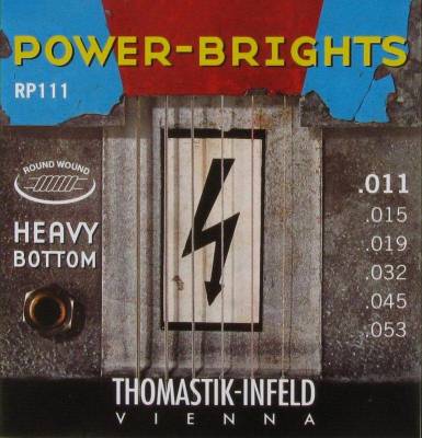 Power Brights Heavy Bottom Guitar Strings - Medium