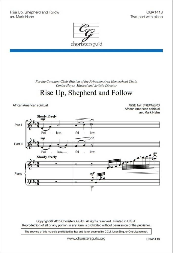 Rise Up, Shepherd and Follow - Spiritual/Hahn - 2pt