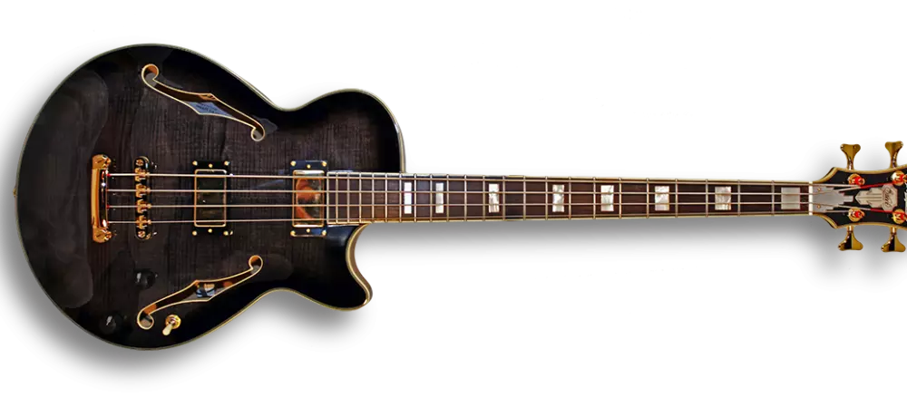 EX-Bass Electric Archtop Bass Guitar - Grey Black