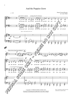 And the Poppies Grow - Forward-Houriet/Nickel - SATB