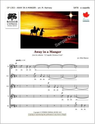 Cypress Choral Music - Away in a Manger - Ramsay - SAATB