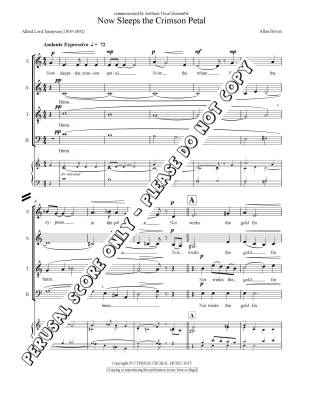 Now Sleeps the Crimson Petal - Lord Tennyson/Bevan - SATB