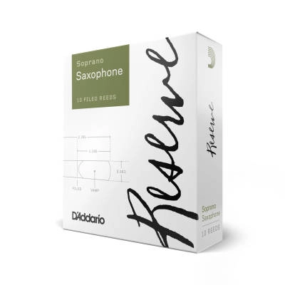 DAddario Woodwinds - Reserve Soprano Saxophone Reeds - Strength 3.5, 10/Box