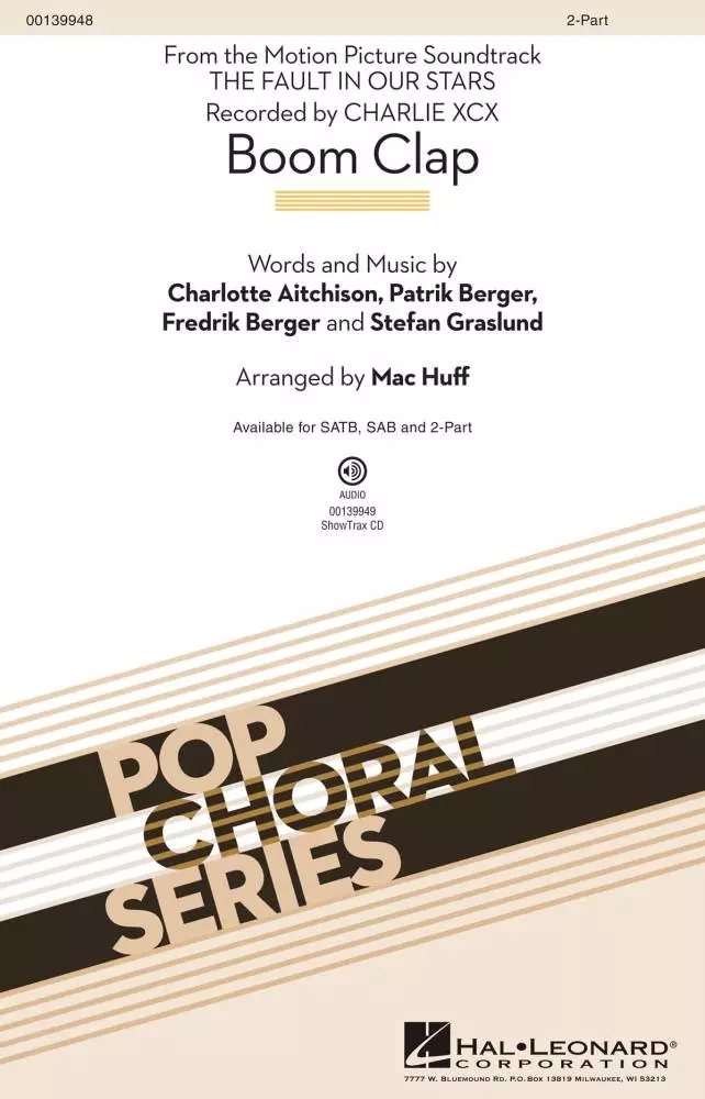Boom Clap - Aitchison /Berger /Graslund /Huff - 2pt