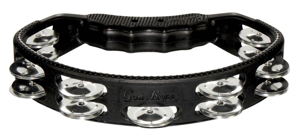 Tambourine with Aluminum Jingles - Black