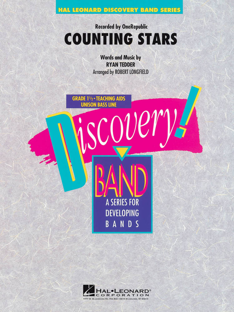 Counting Stars - Tedder/Longfield - Concert Band - Gr. 1.5