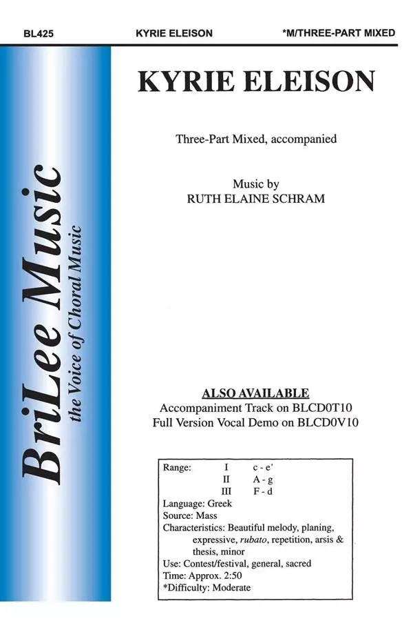 Kyrie Eleison - Schram - 3pt Mixed