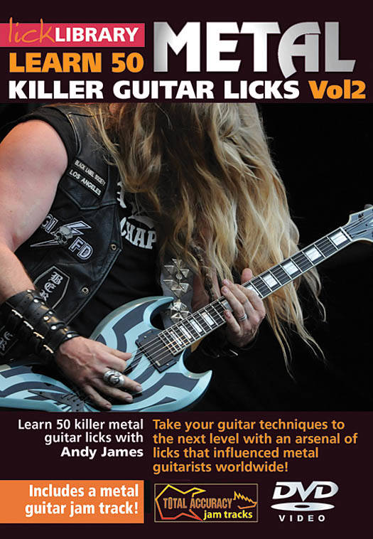 Learn 50 Metal Killer Guitar Licks Volume 2 - James - DVD