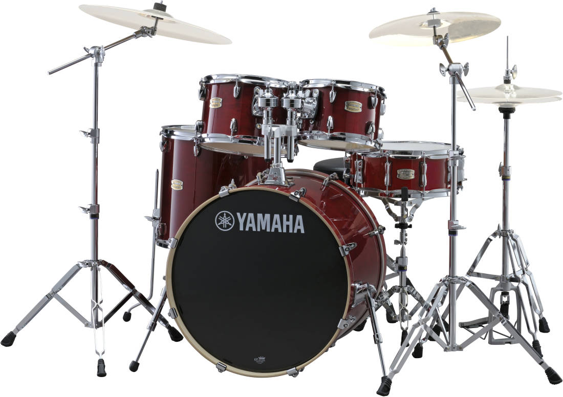 Stage Custom Birch 6-Piece Drum Kit (22,10,12,14,16,SD) with Hardware - Cranberry Red