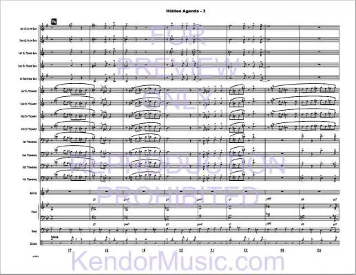 Hidden Agenda - Beach - Jazz Ensemble - Gr. Medium