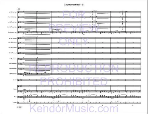 Any Moment Now - Ninmer - Jazz Ensemble - Gr. Medium