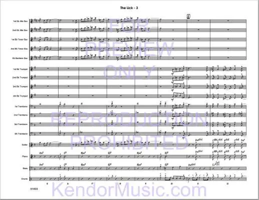 The Lick - Brown - Jazz Ensemble - Gr. Medium