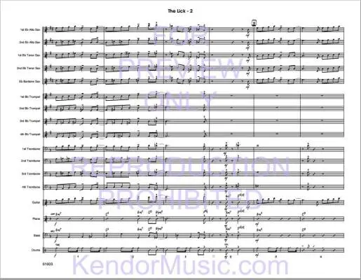 The Lick - Brown - Jazz Ensemble - Gr. Medium