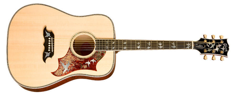 Doves In Flight Custom Acoustic Guitar