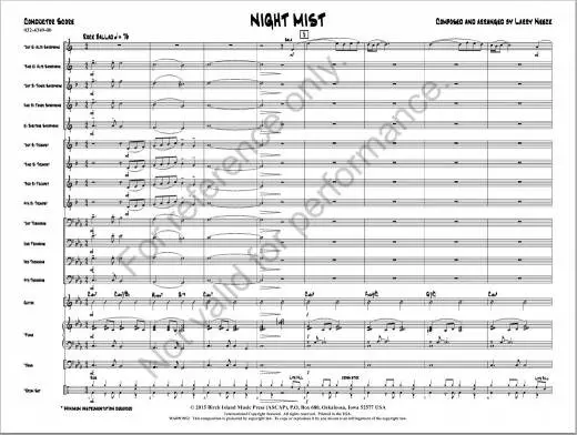 Night Mist - Neeck - Jazz Ensemble - Gr. 2.5
