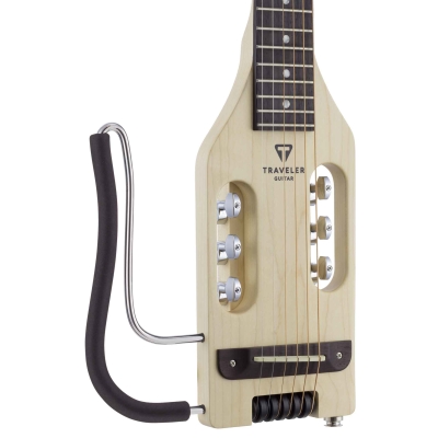 Ultra-Light Acoustic-Electric Left-Handed Travel Guitar w/ Gig Bag - Natural