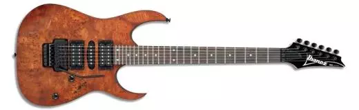 Ibanez - RG HSH Burl Top Electric Guitar - Charcoal Brown Flat