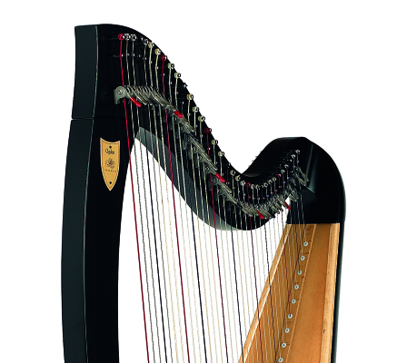 Ogden Lever Harp - 34 Strings, Nylon - Ebony