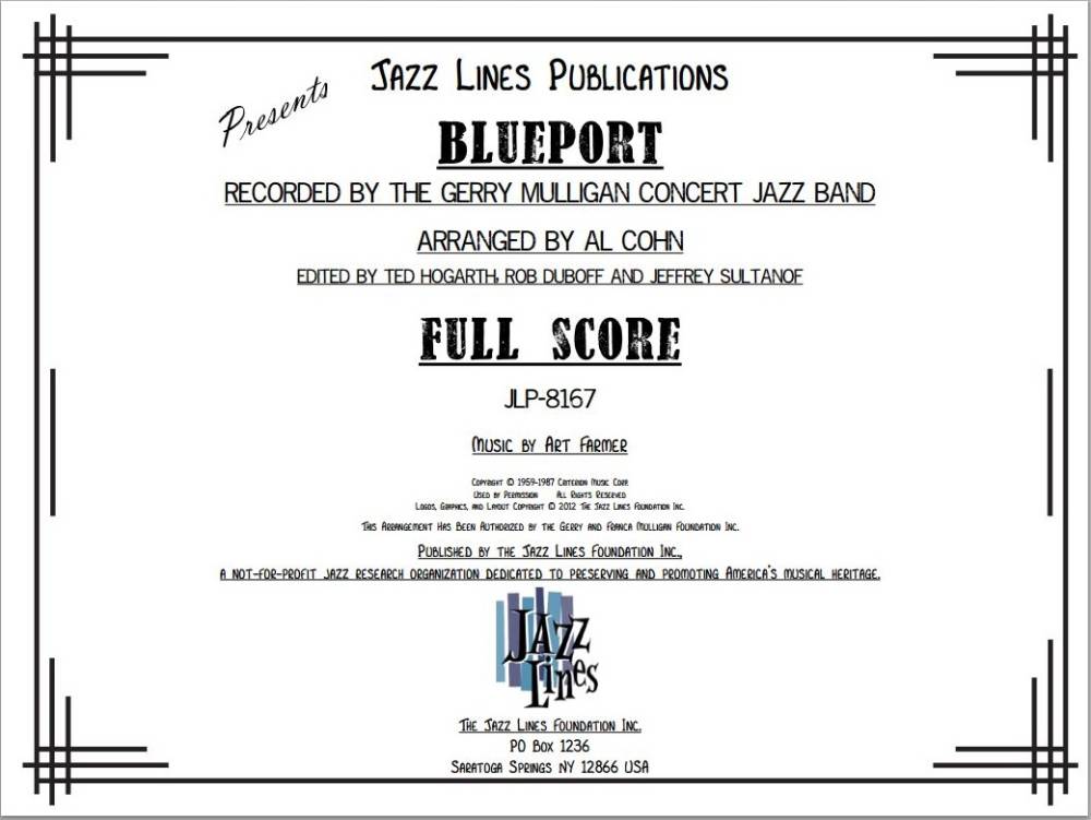 Blueport - Farmer/Cohn - Jazz Ensemble - Gr. Medium